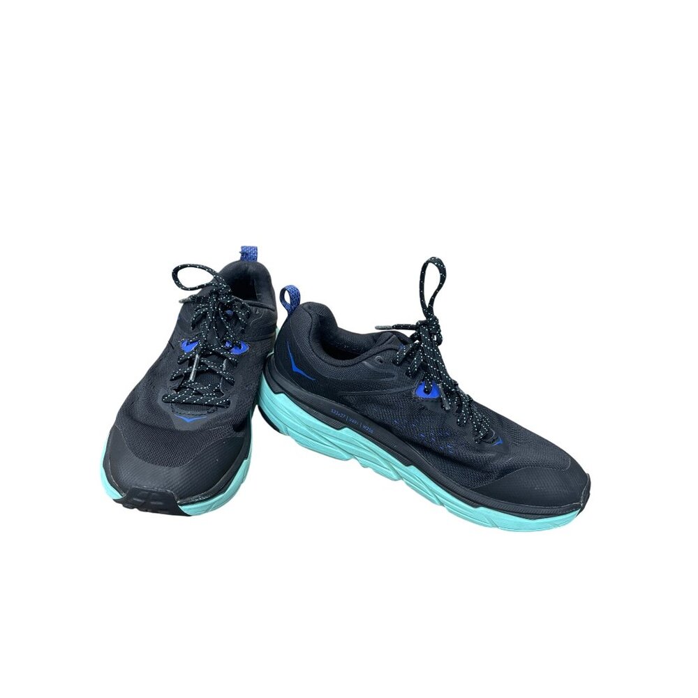 Hoka Challenger ATR 6 Womens Black Blue Trail Running Shoes 7B SKU 9462